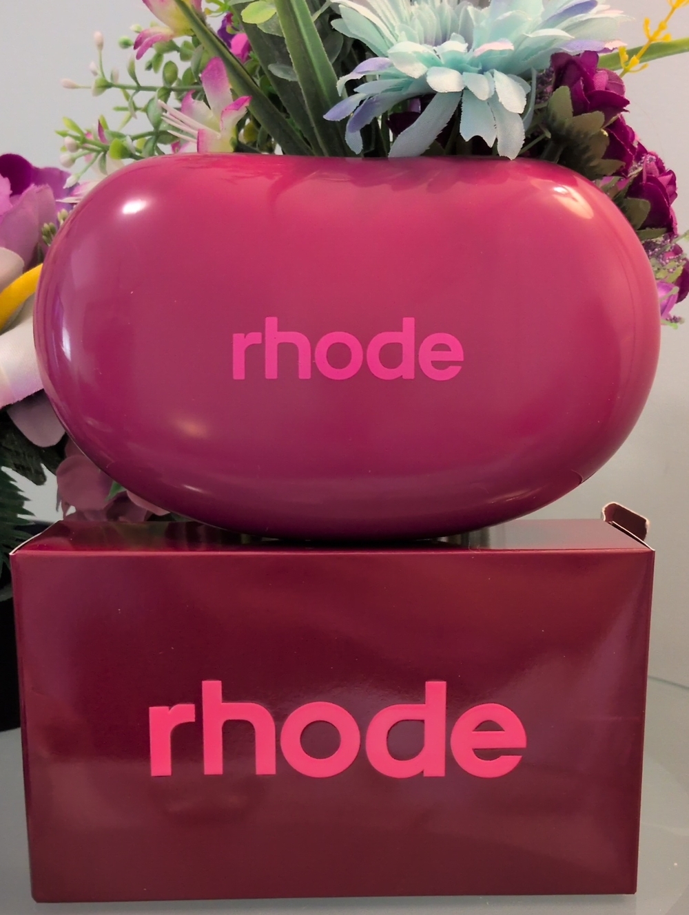 RHODE Raspberry Jellybean Pouch